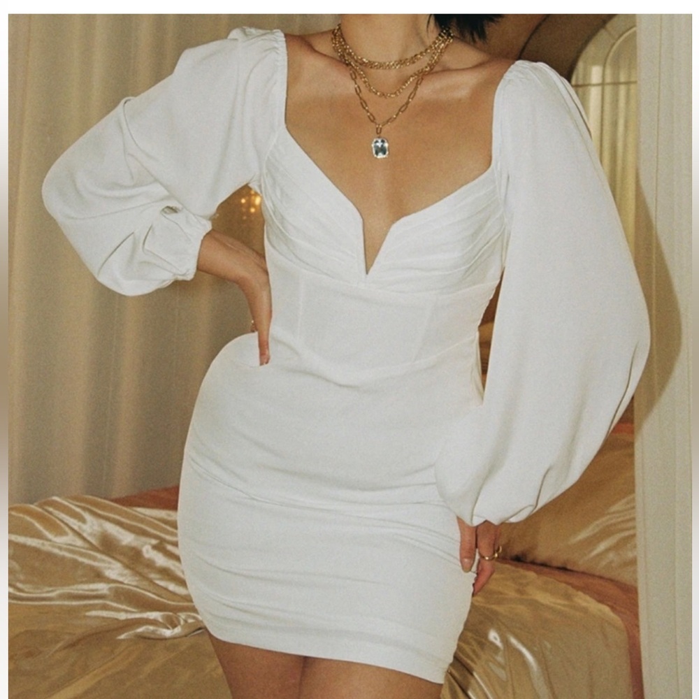 Princess Polly Elegant White Mini Dress